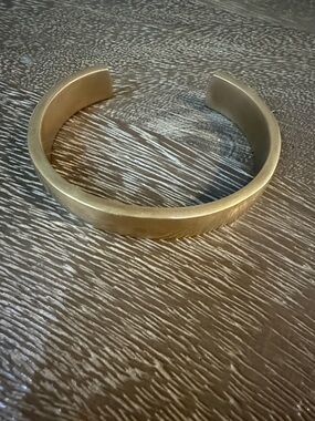 Brass Bangle - Gold Tone Cuff Bracelet